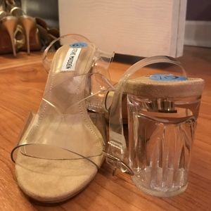 NWT Steve Madden Clear/Nude Heels